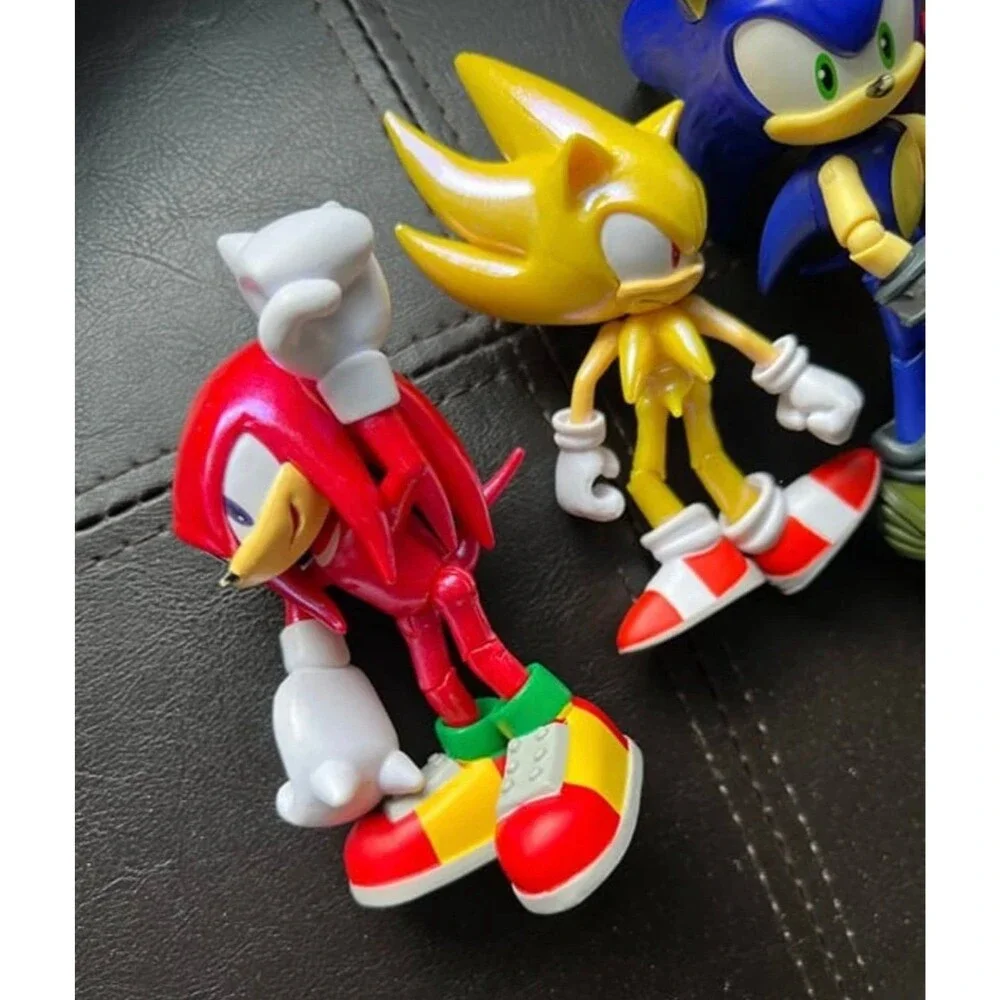 4 Sonic Hedgehog Articulate Figurines Action Animated Collector Rare HTF Kids